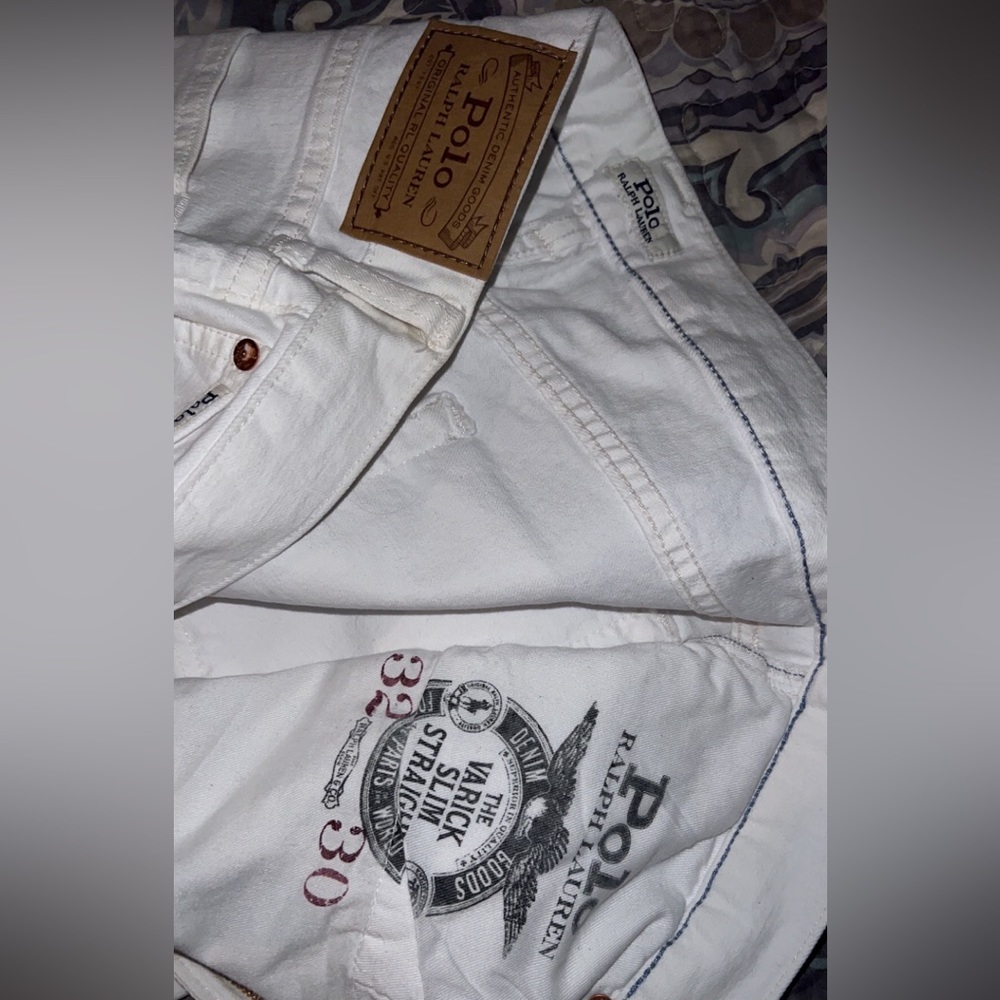 Ralph lauren slim straight white jeans